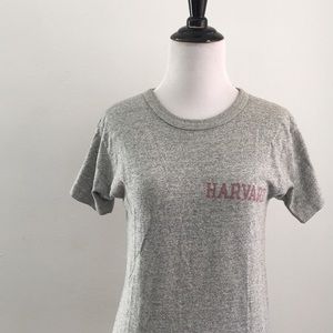 VTG heather gray crew neck Harvard univ. tee S